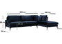 Atelier Del Sofa Papira Corner Right (L3+Chl) Azul marino